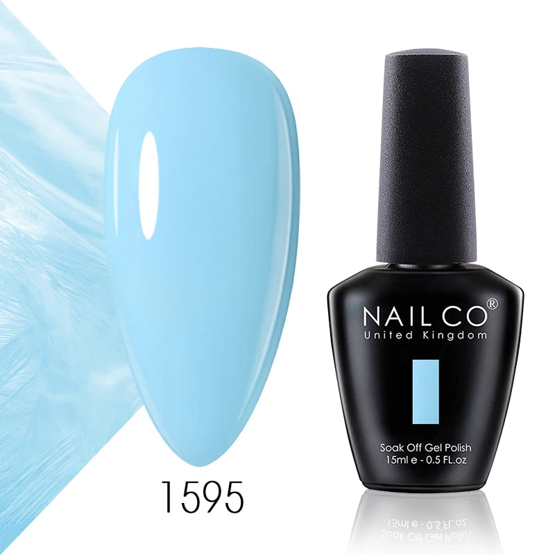 NAILCO 15ml Blue Gel Polish UV Gel Polish Varnish Hybrid DIY Nails For DIY Manicure Semi Permanent Soak Off LED Gel Nail Polish
