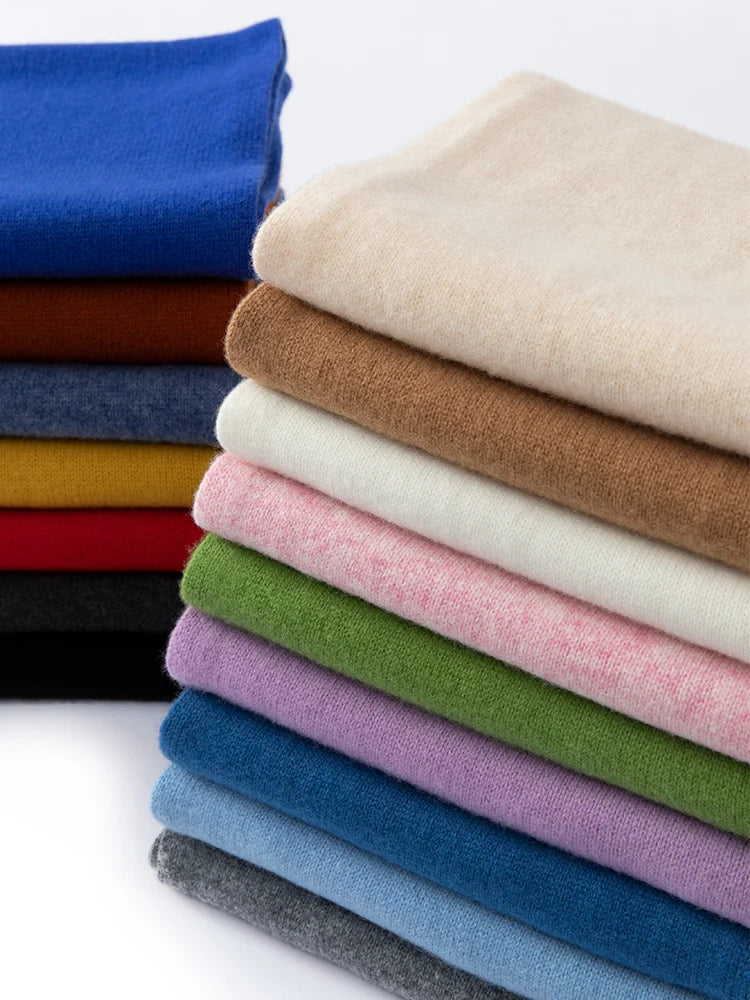 100% Wool Winter Scarf - Knitted Shawl Wrap