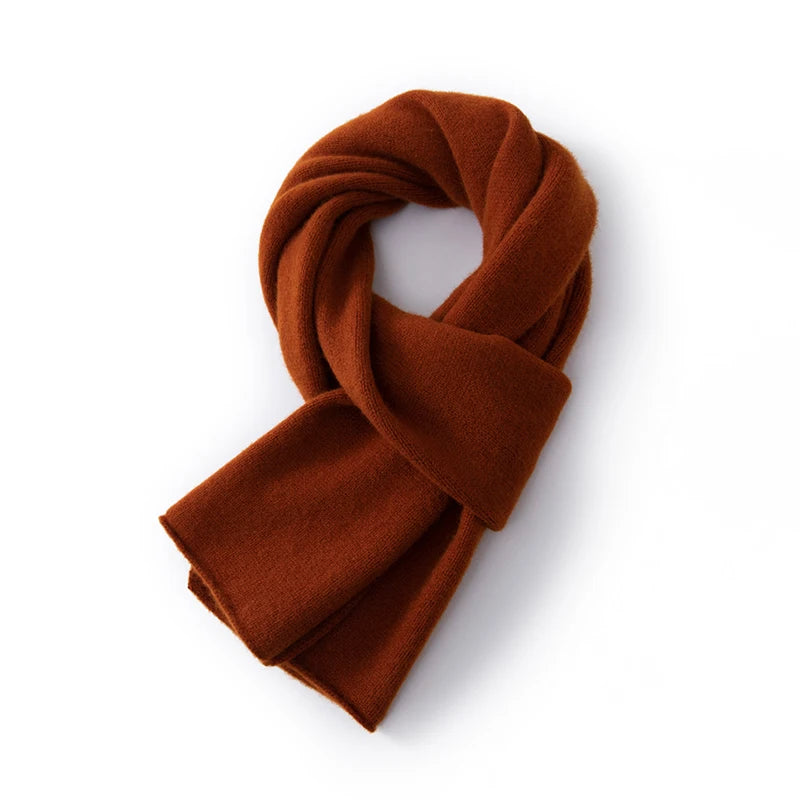 100% Wool Winter Scarf - Knitted Shawl Wrap