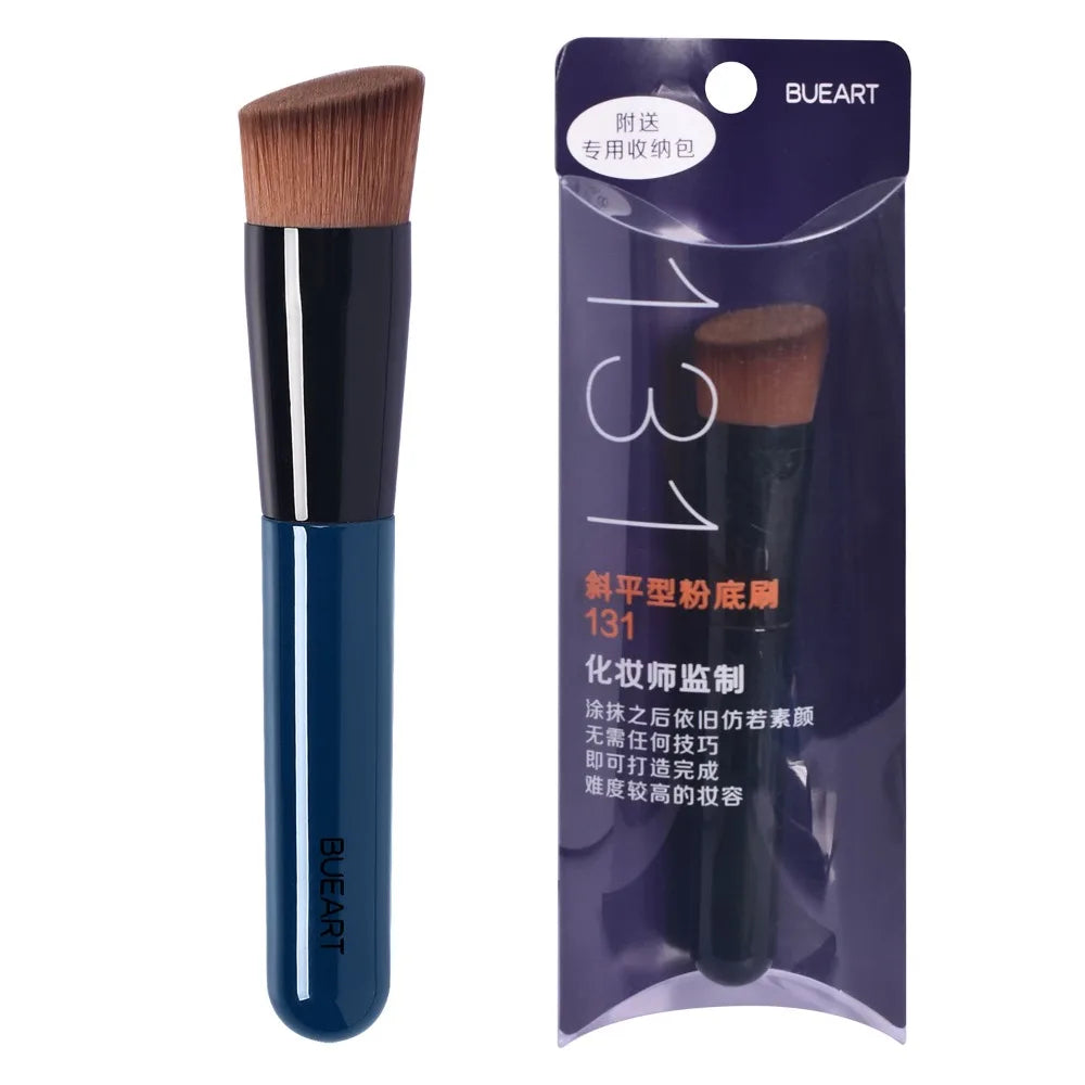Flat Head Liquid Foundation Brush Angled Foundation Brush Tool Face Contour Foundation Concealer Makeup Brush