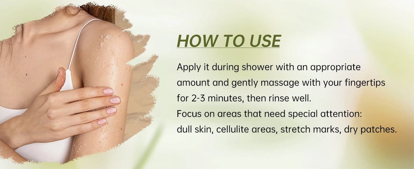 VETES Remove Dead Skin Body Scrub 250g Exfoliant Gentle No Irritation Scrub Cream Moisturizing Hydrating Deep Cleans Body Care