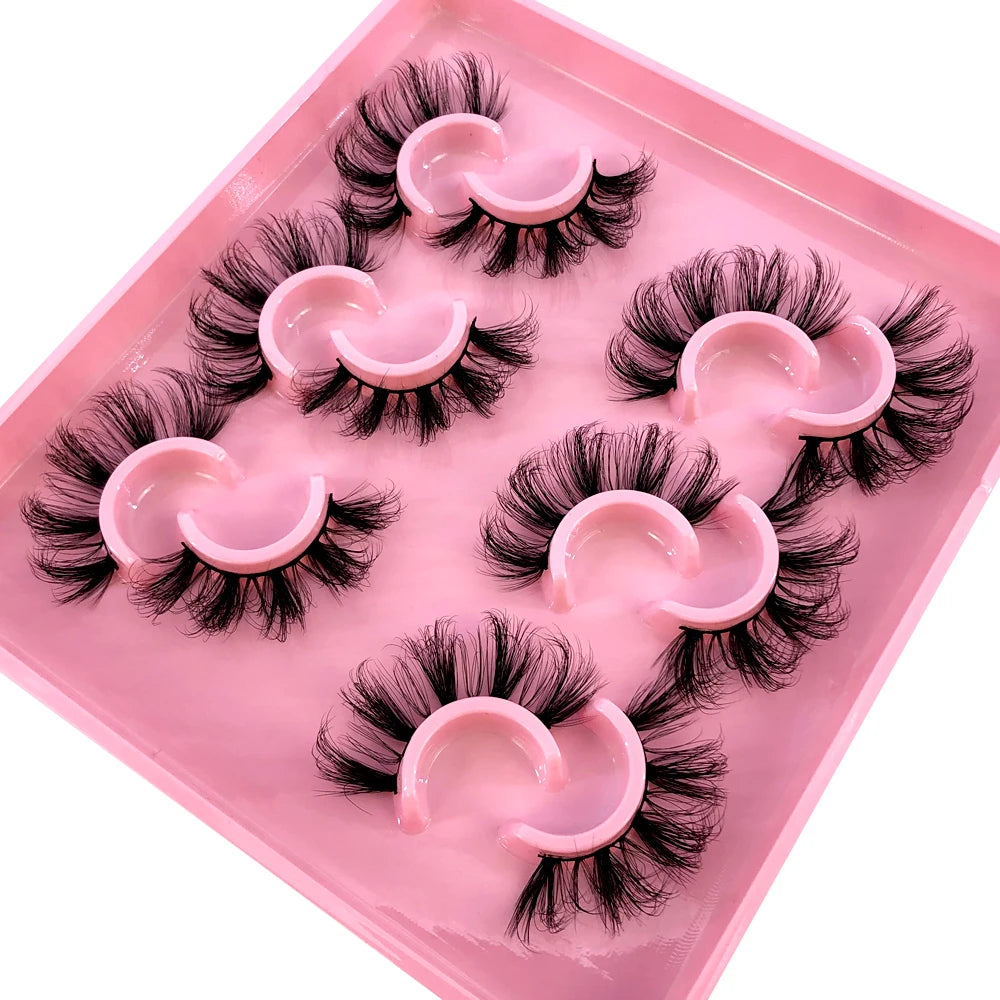 Cat Eye Lashes Realistic Messy Mink Eyelashes Natural long Full Strip Lashes Winged End Eye Elongated Fake Lashes Soft Eyelashes