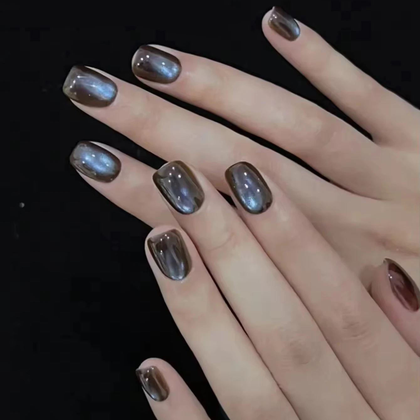 12ML 1-12PCS Autumn Nails Long Night Blue Light Magnet Cat Eye Gel Nail Polish 2025 New Black Nails Nail Supplies Nail Art