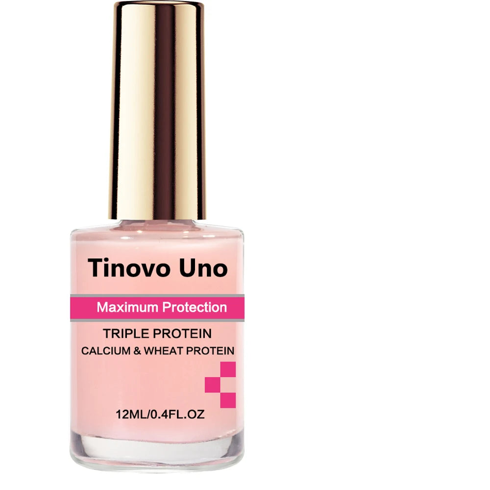 Tinovo Uno Pink Nail Strengthener Calcium Wheat Protein Nail Hardener Maximum Proection Polish for Nails Growth Repair Products