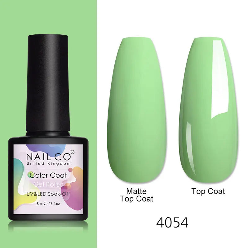 NAILCO 8ml Pink Red Colors Gel Nail Polish Nail Art Varnishes Gel Lacquer Coat LED Nails Manicure Design UV Gel Varnish Soak Off