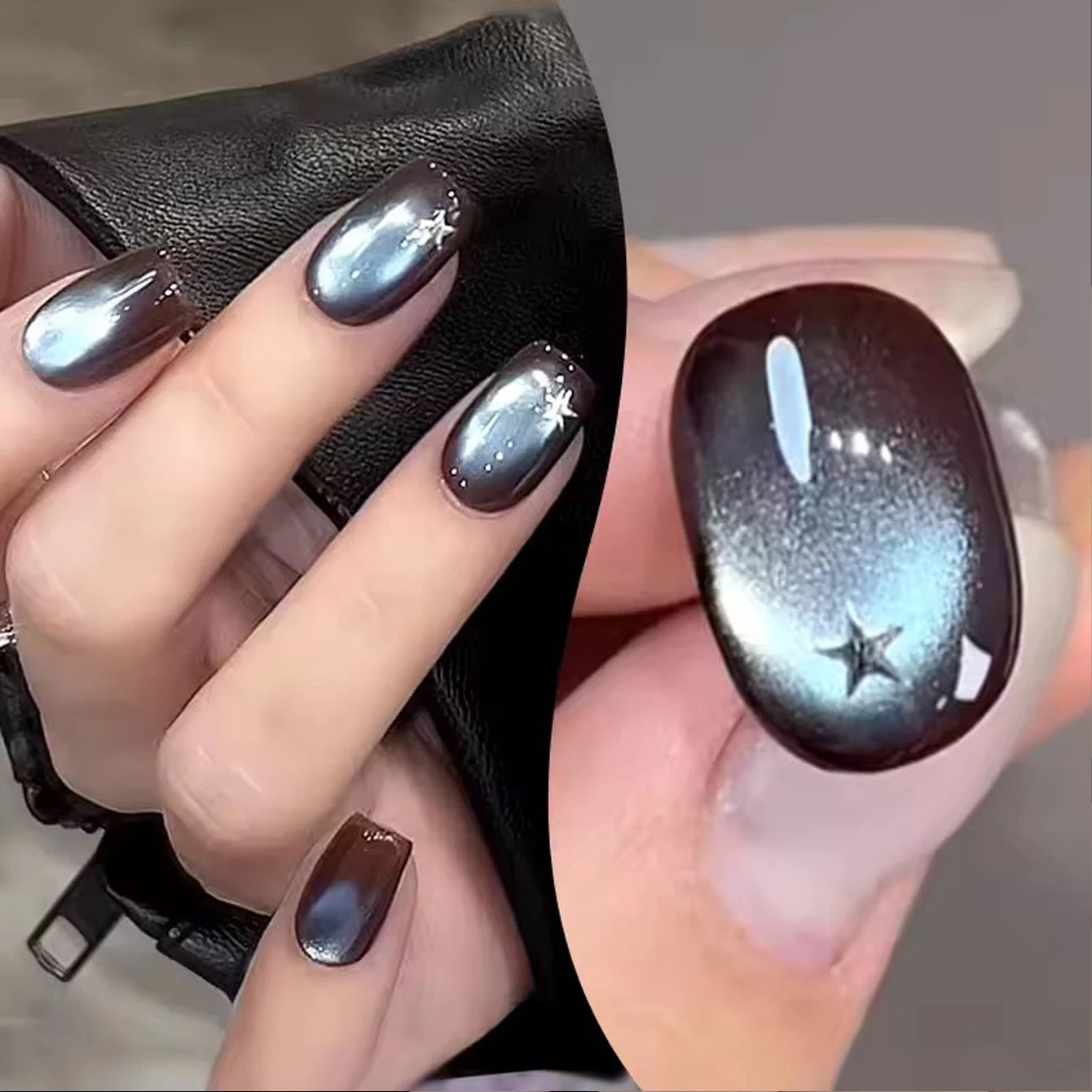 12ML 1-12PCS Autumn Nails Long Night Blue Light Magnet Cat Eye Gel Nail Polish 2025 New Black Nails Nail Supplies Nail Art