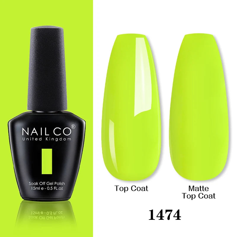 NAILCO 15ML Top coat Base coat Gel nail polish nails art Semi Permanent Lacquer Varnish Hybrid nail supplies for professionals