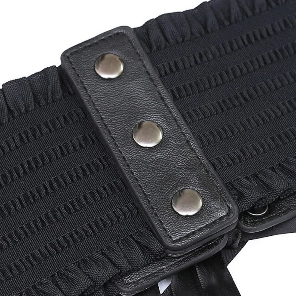 1 Pcs Elastic Belts For Woman Stretch Wide Belt Tassels Elastic Buckle Wide Dress Corset Waistband Women's High Waist Belt