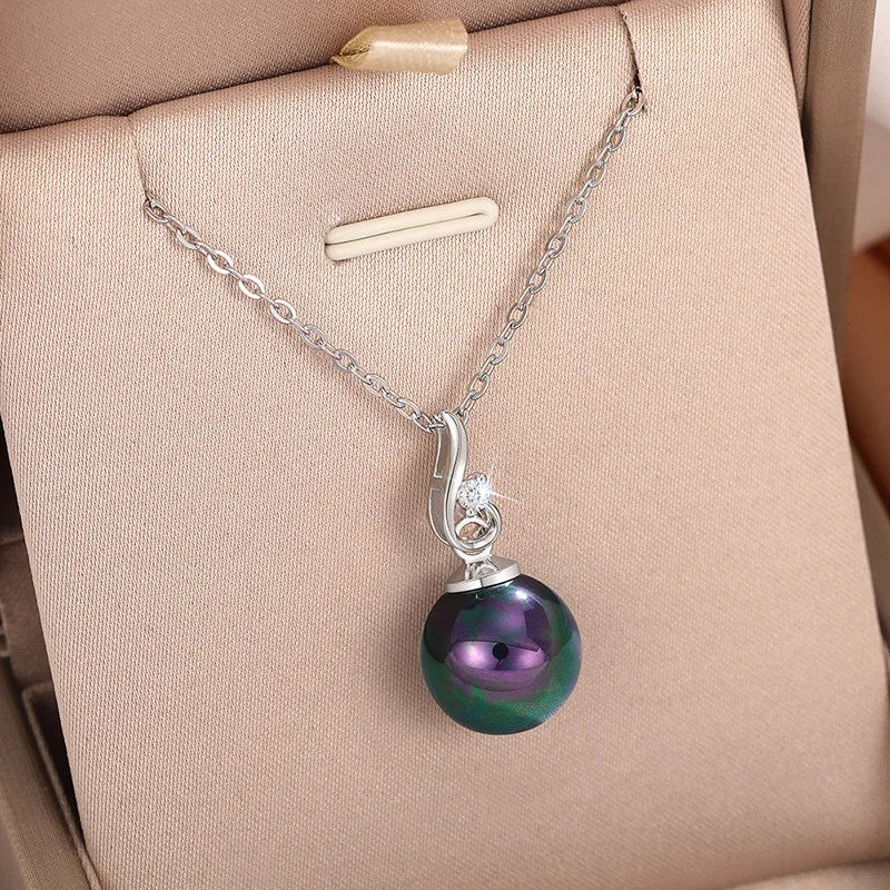 925 Sterling Silver Pearl Pendant Necklace Women for Wedding Luxury Elegant Lady Accessories Gift Fashion Jewelry