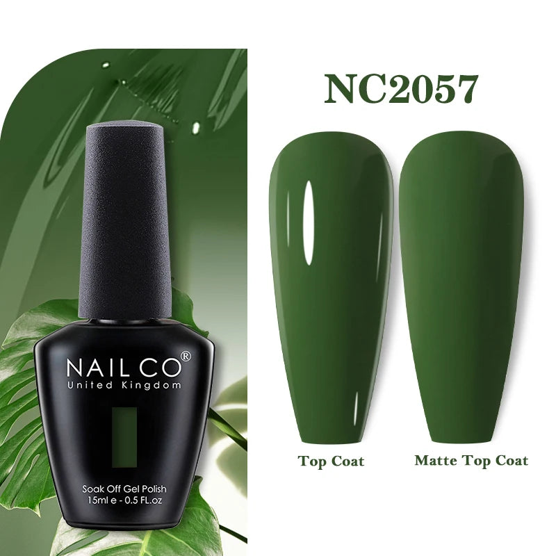 NAILCO 15ML Top coat Base coat Gel nail polish nails art Semi Permanent Lacquer Varnish Hybrid nail supplies for professionals