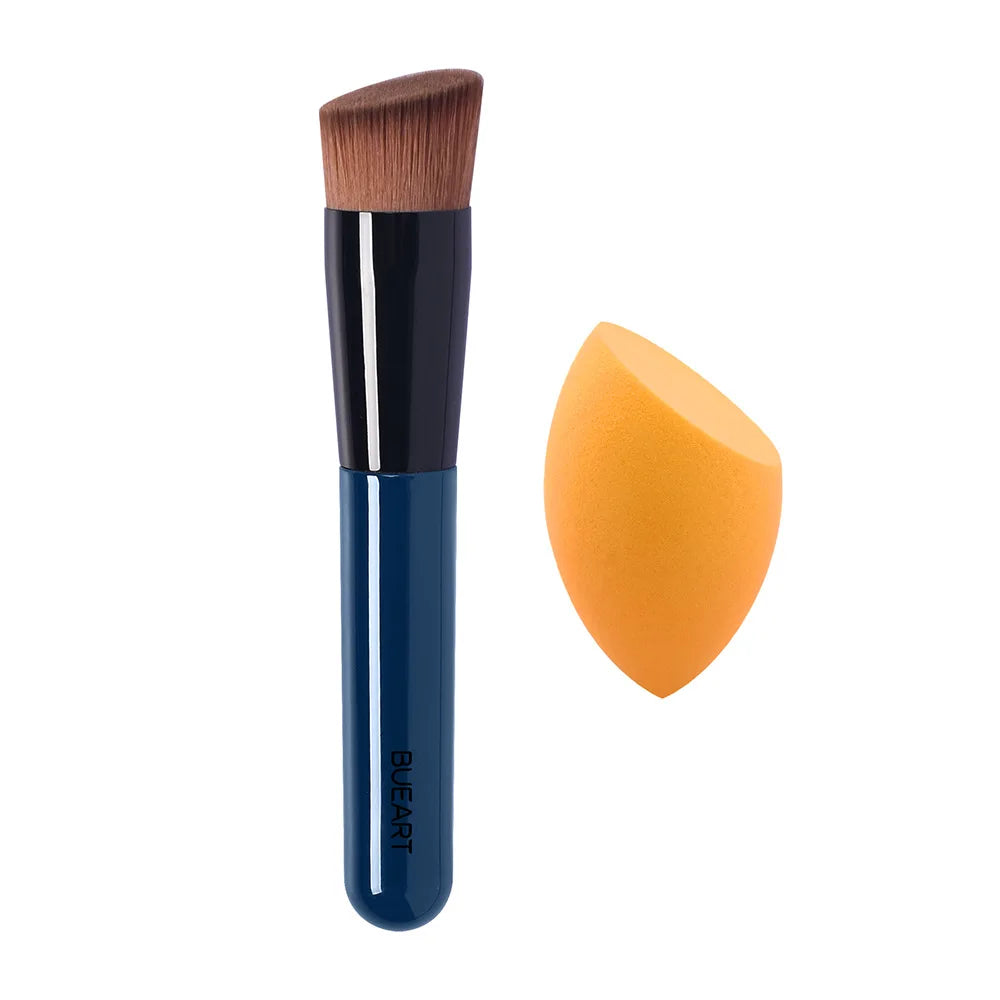 Flat Head Liquid Foundation Brush Angled Foundation Brush Tool Face Contour Foundation Concealer Makeup Brush