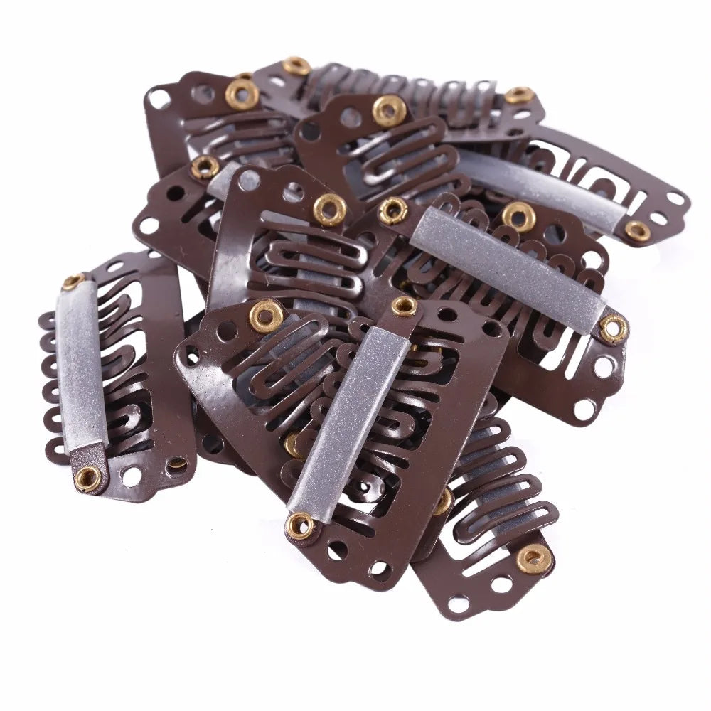 U Shaped Wig Clips Metal Snap Clips for Hair Extensions Barrette Salon Grip Pins Hair Styling Tools Accessory Tool
