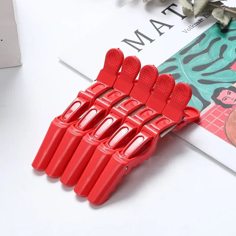 5PCS Alligator Hair Clip Hairdressing Clamps Plastic Hair Claw Hairpins Barber Clips for Salon Styling Tools  Hair Accessories