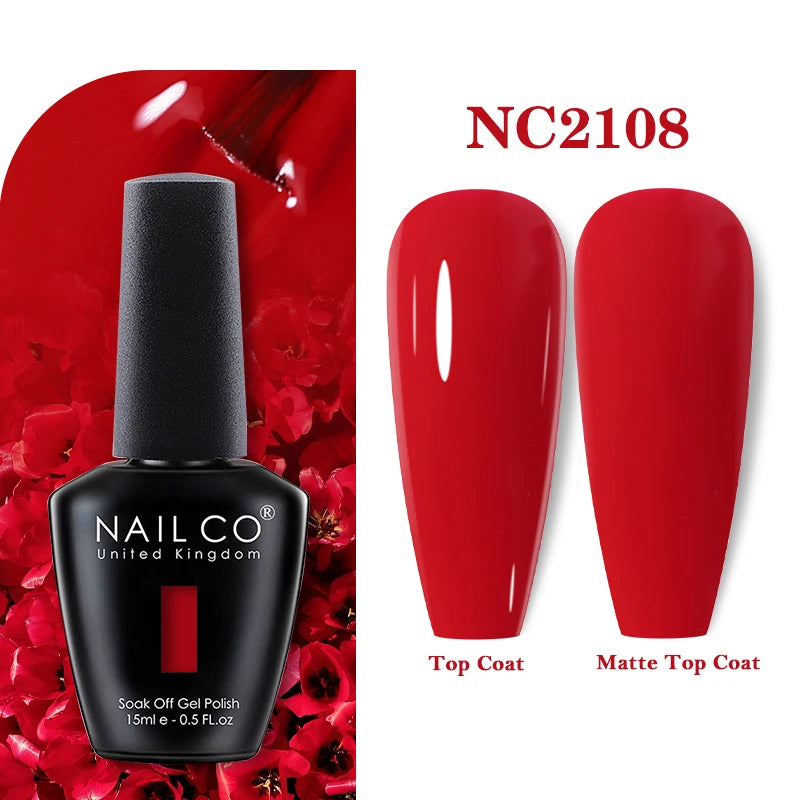 NAILCO 15ML Top coat Base coat Gel nail polish nails art Semi Permanent Lacquer Varnish Hybrid nail supplies for professionals