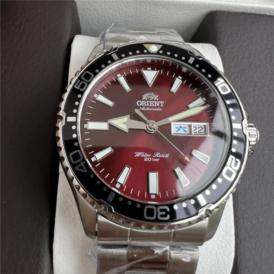 Orient Double Lion Fully Automatic Mechanical Watch Men's Green Water Ghost Watch Men's Diving Watch Original Imported 1:1