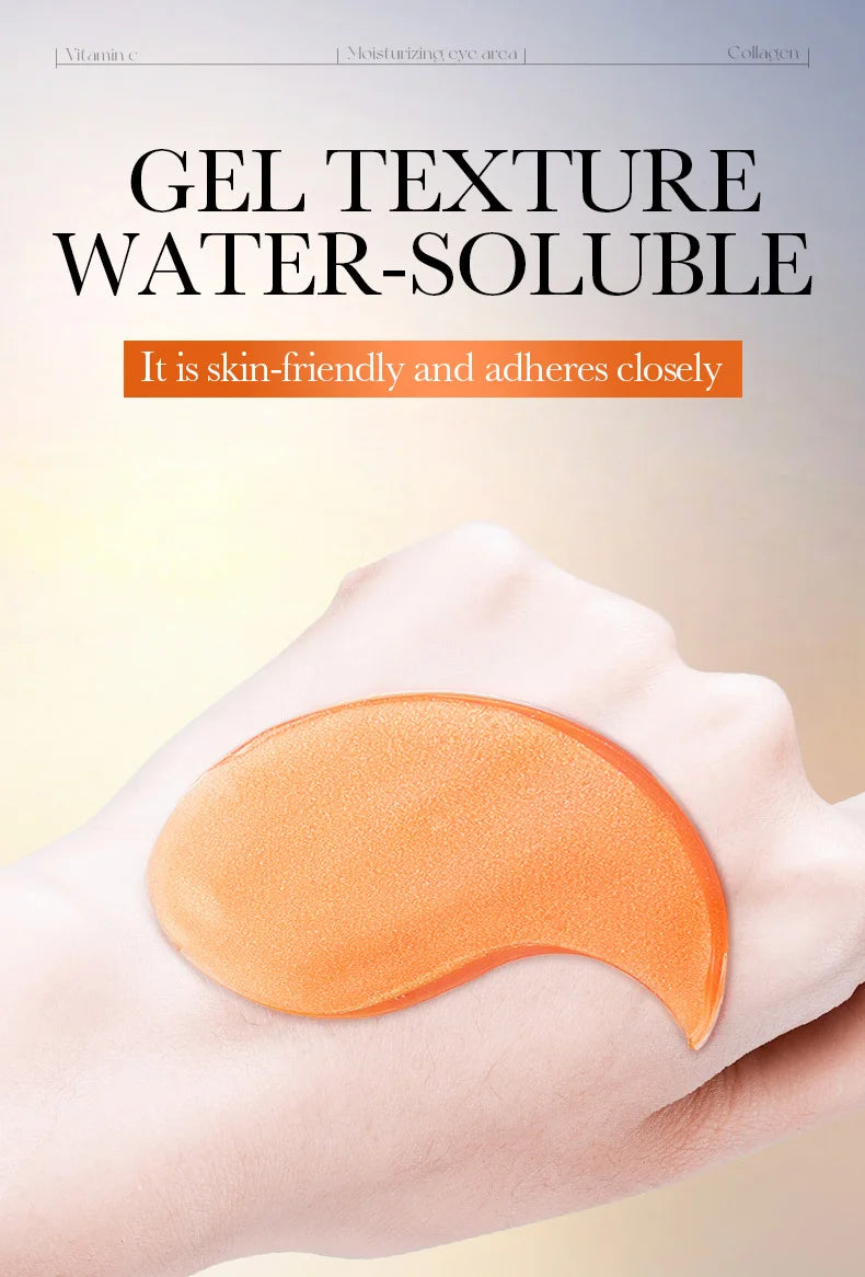 80pcs BIOAQUA Vitamin C Crystal Collagen Eye Mask Anti Dark Circles Whitening Anti-Wrinkles Moisturizing Anti-Aging Eye Patches