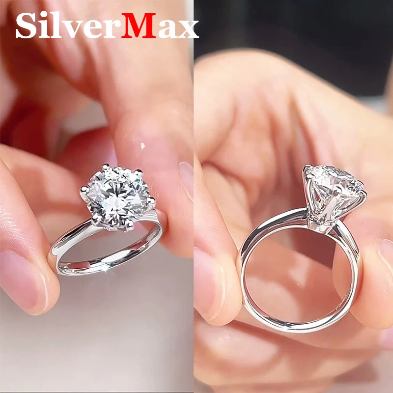D VVS-VS Lab Grown Diamond Rings For Women S925 Silver Platinum 10k 14k 18k Gold Rings Jewelry For Engagement Wedding With IGI