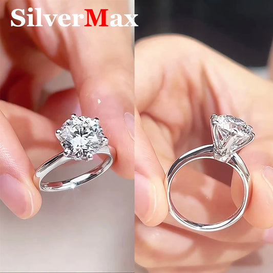 D VVS-VS Lab Grown Diamond Rings For Women S925 Silver Platinum 10k 14k 18k Gold Rings Jewelry For Engagement Wedding With IGI