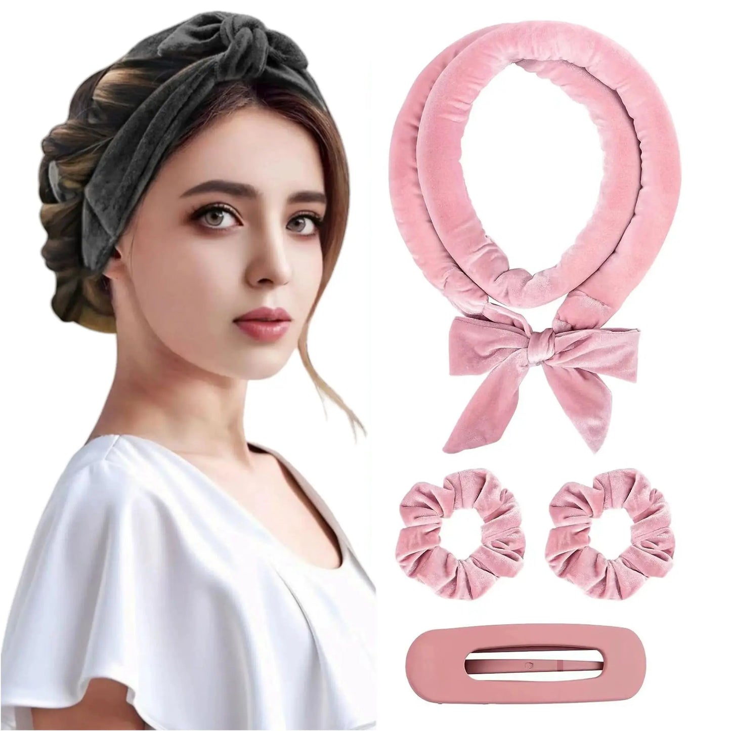 Heatless Curling Rod Headband Soft Hair Curler No Heat Hair Rollers Curlers Lazy Sleeping Curls Curling Hairband Styling Tools