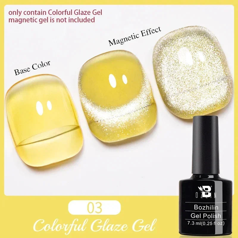 7.5ml Red Glitter Gel Nail Polish Crystal Semi Permanent Soak Off UV Gel Varnish Nail Art Manicure Base Matte Top Coat Vernis