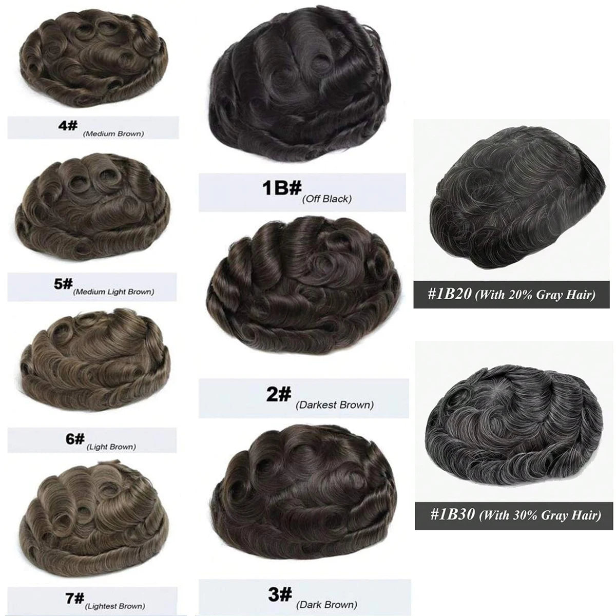 Toupee For Men Ultra-Thin Skin Microskin Male Hair Prosthesis Premier Toupee for Men Men's Wig 100% Natural Human Hair