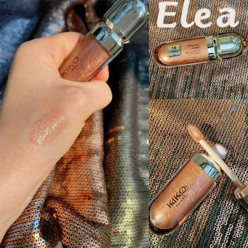 Hot Sales 3D Liquid Lip Glaze Transparent Lip Mirror Lipstick Nourishing Glossy Full Lips Not Fading Milk Tea Bean Paste Makeup