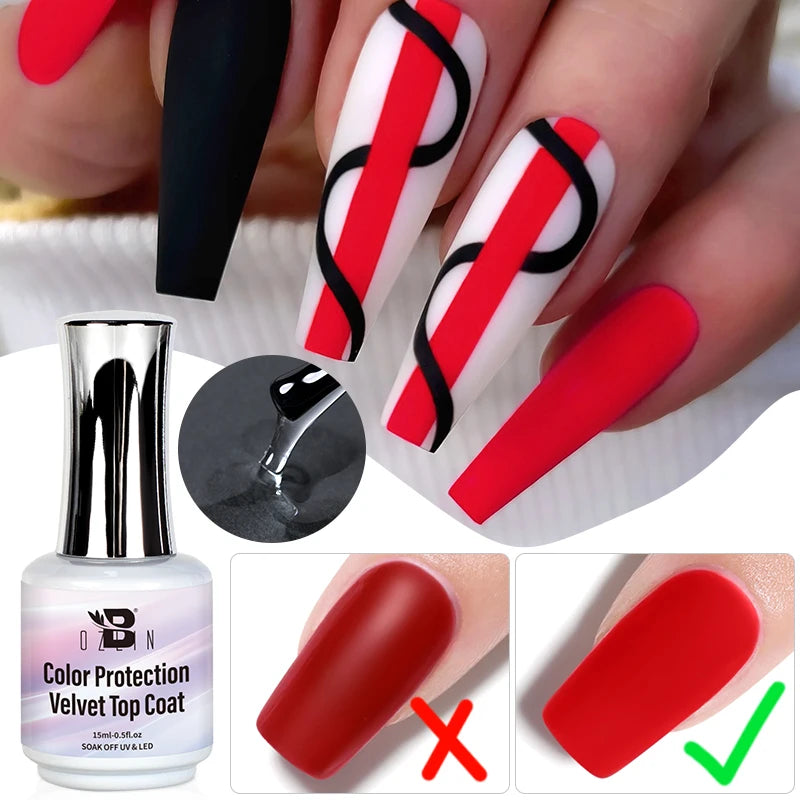 NEW Stain Resistant Gel Top Coat Gel Nail Polish UV Diamond Topcoat No Wipe Sealer Gel Finish Manicure Nail Art Salon Quality