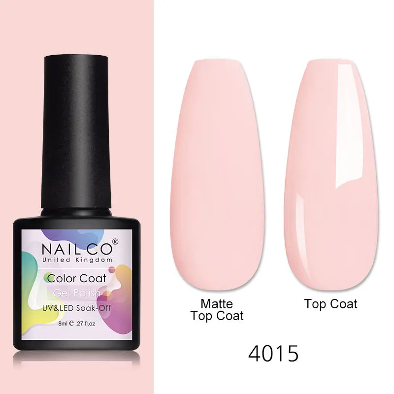 NAILCO 8ml Pink Red Colors Gel Nail Polish Nail Art Varnishes Gel Lacquer Coat LED Nails Manicure Design UV Gel Varnish Soak Off