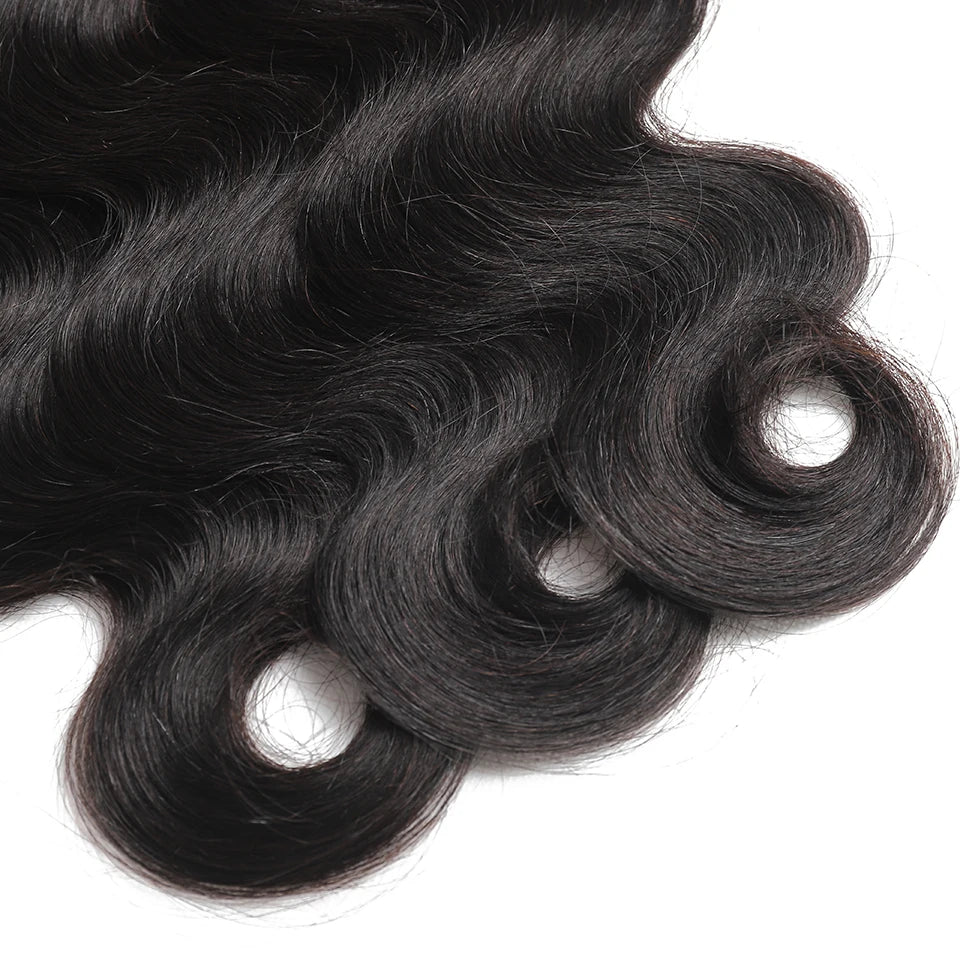 Body Wave Bundles Human Hair Indian Hair Weave Bundles 1/3/4 Pcs Bundles Natural Black 10-30 Inch Remy Hair Extensions Tissage