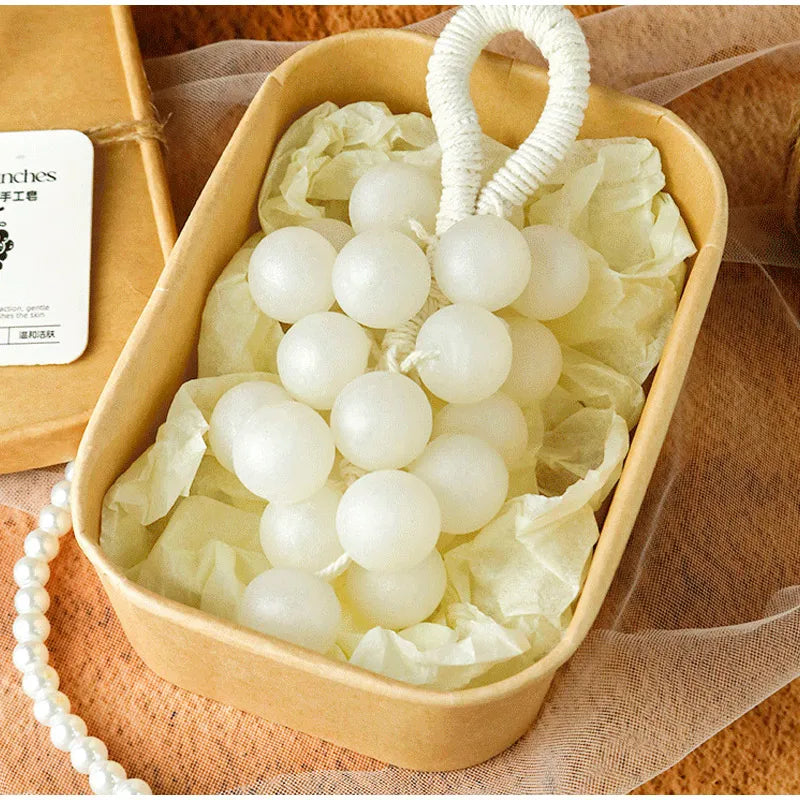 Creative Grape Soap Gift Boxnatural Plant Extraction Pearl Grape Bunches Handmade Soap Bar Bathing Washing Nourishing Skin Soap