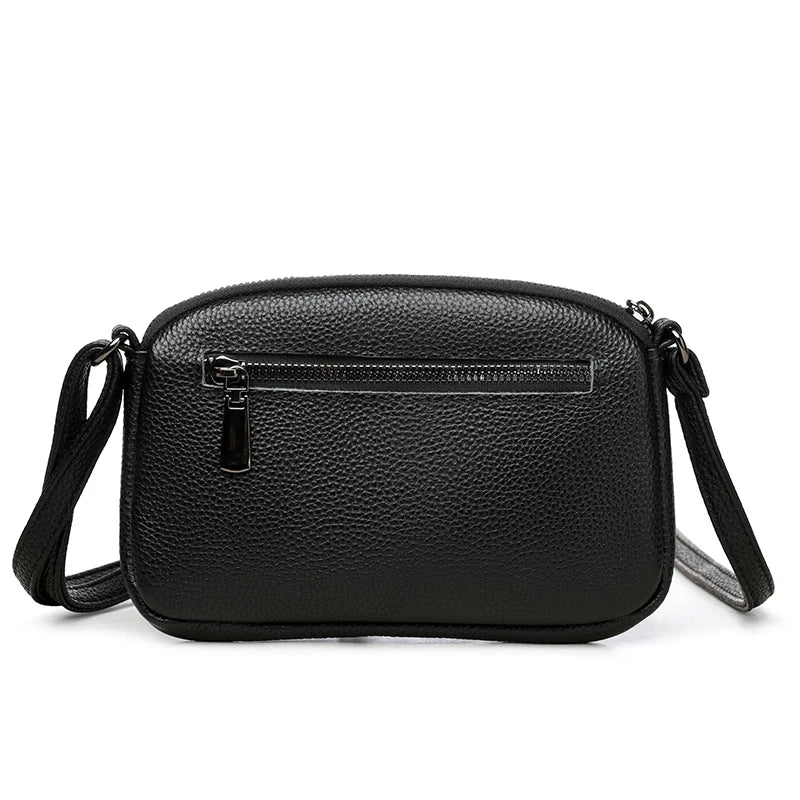 100% Cowhide New Luxury Small Handbags Brand Designer Genuine Women Crossbody Shoulder Bags Fashion Leisure Ladies Traveling Bag