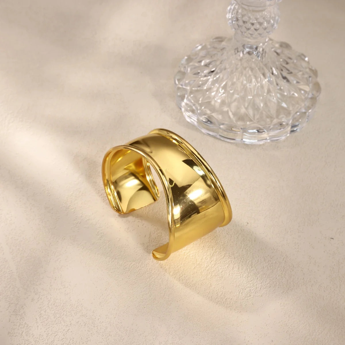 Classic Texture Geometric Open Bangle Bracelet For Women Stainless Steel Gold Color Exquisite Cuff Bracelet 2025 Hand Jewelry