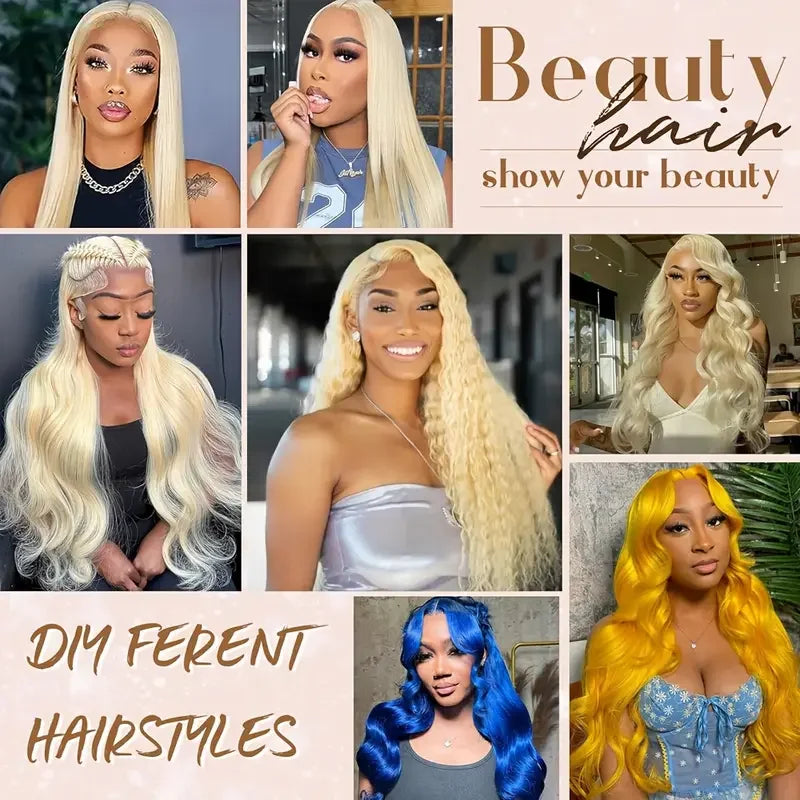 Straigh 613 Blonde 1/3/4 Brazilian Hair Bundles Straight Weave Remy 100% Human Hair Weft 24 26 28 30 32 34 36 38 40 Inch Bundle