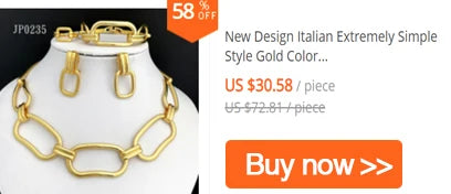 GZJPEI Tricolor Jewelry Set For Nigerian  Bridal Wedding Gift Hight Quality 18K Gold Plated Large Necklace Bracelet Earring Ring