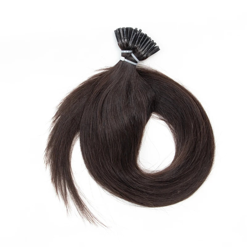 I Tip Keratin Hair Extensions Real Human Hair Pre Bonded Micro Beads Hair Capsules Micro link Capsules Hair 14-22" 30g/1pack