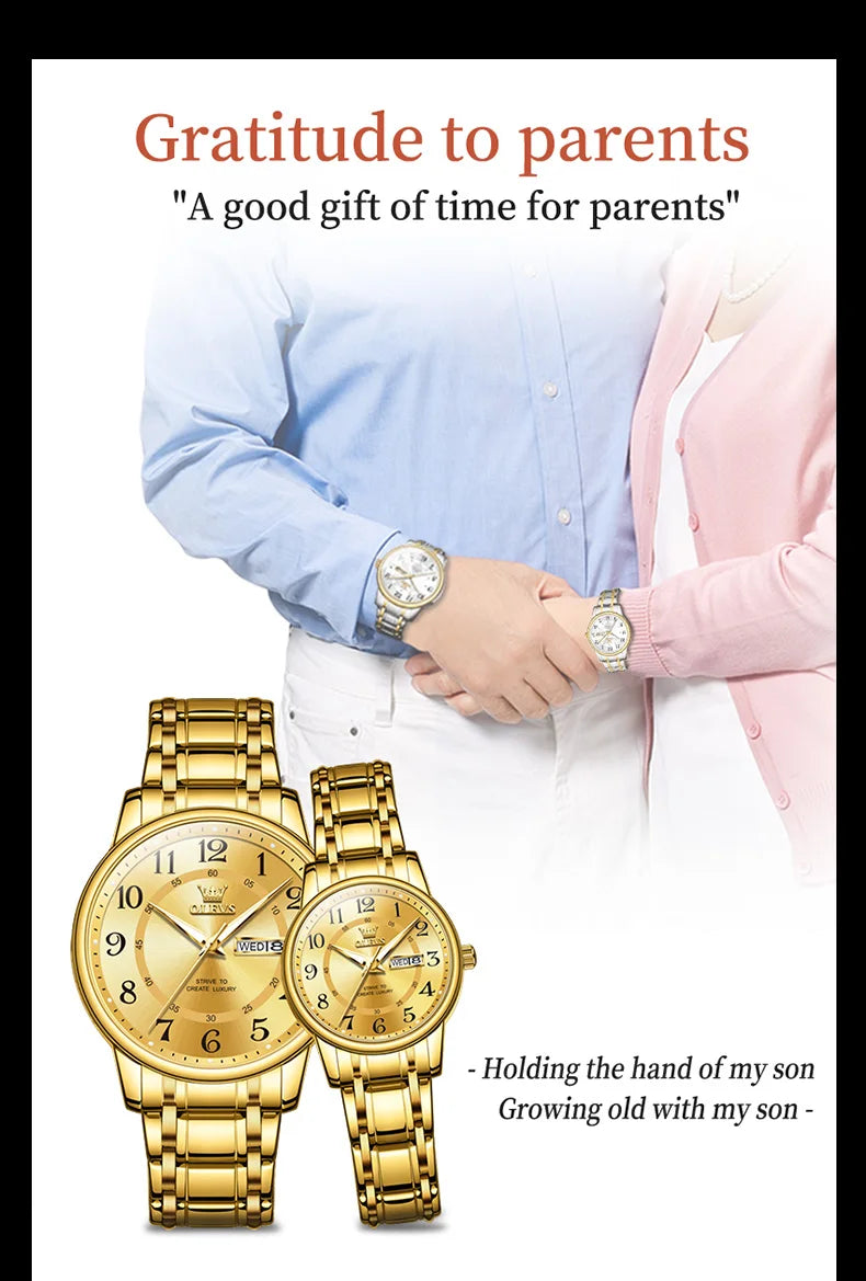 OLEVS 2891 Mens Watch Classic Quartz Watch Waterproof Stainless Steel Strap Fashion Casual Men's Watch Gift Date Clock Reloj