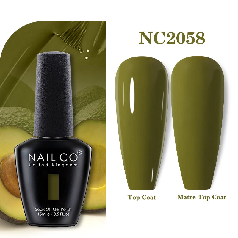 NAILCO 15ML Top coat Base coat Gel nail polish nails art Semi Permanent Lacquer Varnish Hybrid nail supplies for professionals