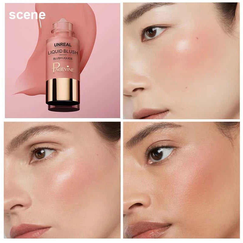 Original Liquid Blush Instantly Hydrating Rouge Face Brightening Blusher Eye Shadow Long-Lasting Cosmetic Ultra Pigmented Makeup