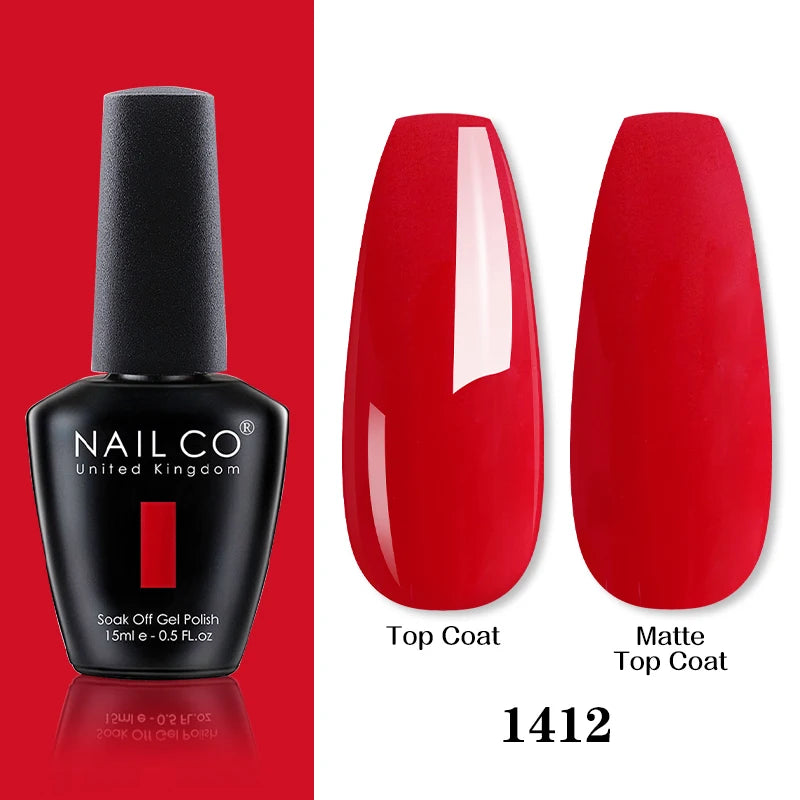 NAILCO 15ML Top coat Base coat Gel nail polish nails art Semi Permanent Lacquer Varnish Hybrid nail supplies for professionals