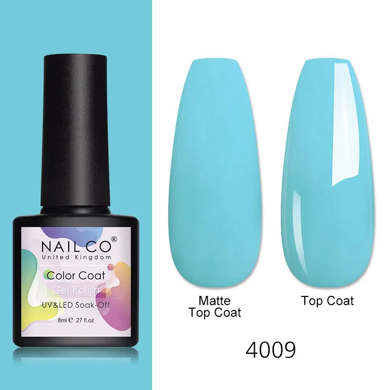 NAILCO 8ml Pink Red Colors Gel Nail Polish Nail Art Varnishes Gel Lacquer Coat LED Nails Manicure Design UV Gel Varnish Soak Off