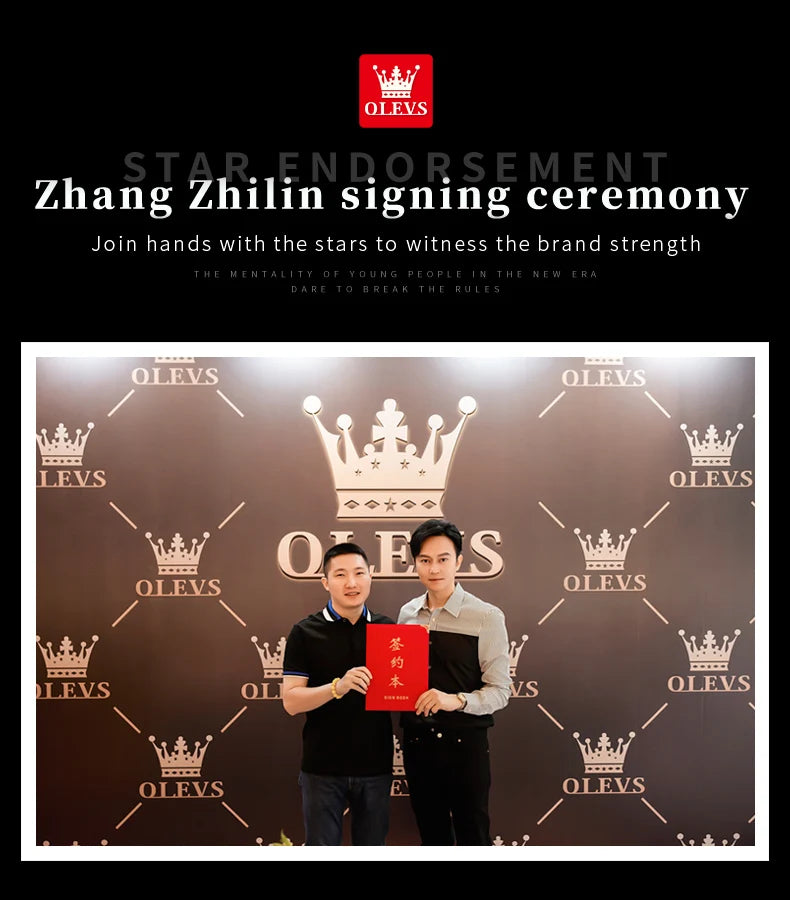 OLEVS 2891 Mens Watch Classic Quartz Watch Waterproof Stainless Steel Strap Fashion Casual Men's Watch Gift Date Clock Reloj