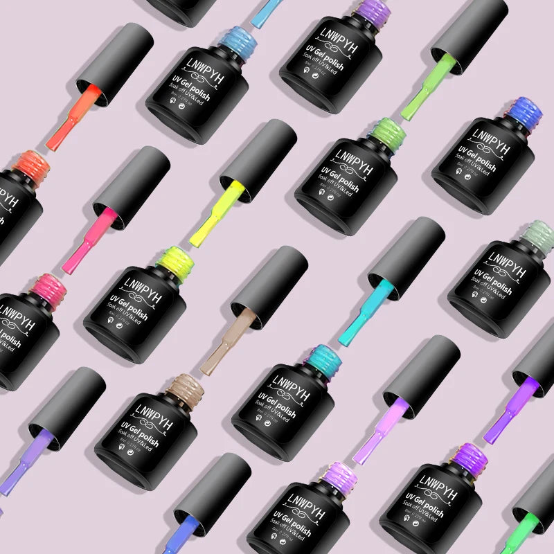 Nail Gel Polish Kit With LED Nail Lamp Semi-Permanent 27 Colors Soak Off Base&Top Coat Varnish Manicure Set For Nails Salon Kit