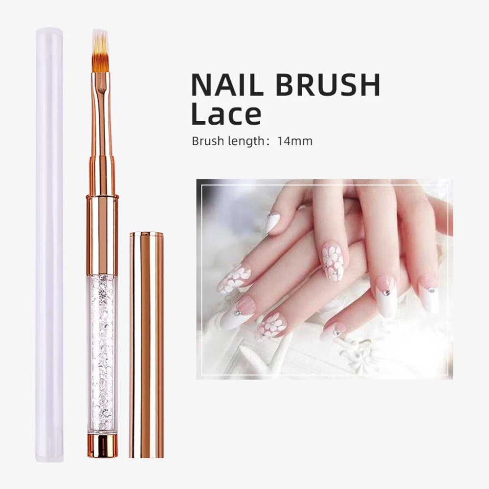 Nail Art Acrylic Liquid Powder Carving UV Gel Extension Builder Painting Brush Lines Liner Drawing Pen Manicure Tool Born Pretty