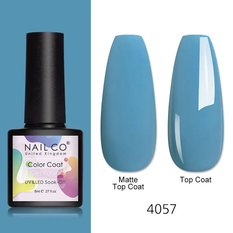NAILCO 8ml Pink Red Colors Gel Nail Polish Nail Art Varnishes Gel Lacquer Coat LED Nails Manicure Design UV Gel Varnish Soak Off