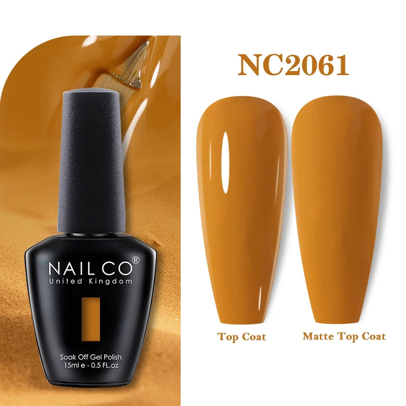 NAILCO 15ML Top coat Base coat Gel nail polish nails art Semi Permanent Lacquer Varnish Hybrid nail supplies for professionals
