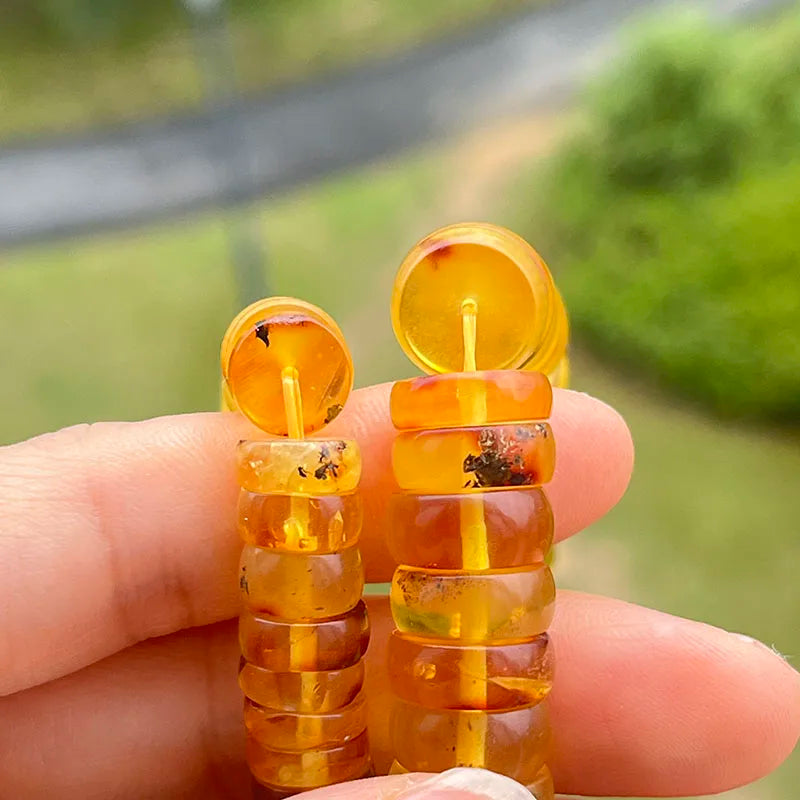 Baltic Plant Amber Bracelet for Women Gift Unique Handmade Irregular Golden Beads New Natural Stone Jewelry Supplier Wholesale
