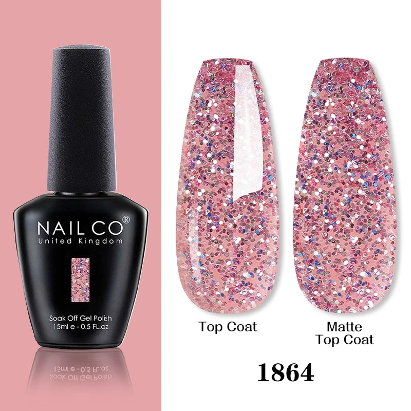 NAILCO 15ML Top coat Base coat Gel nail polish nails art Semi Permanent Lacquer Varnish Hybrid nail supplies for professionals