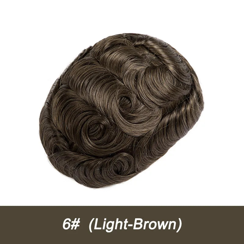 Full Swiss Lace Toupee Ultra Delicate AIR-Lace Male Hair Prosthesis Breathable 100% Natural Human Hair System Unit Mens Wig