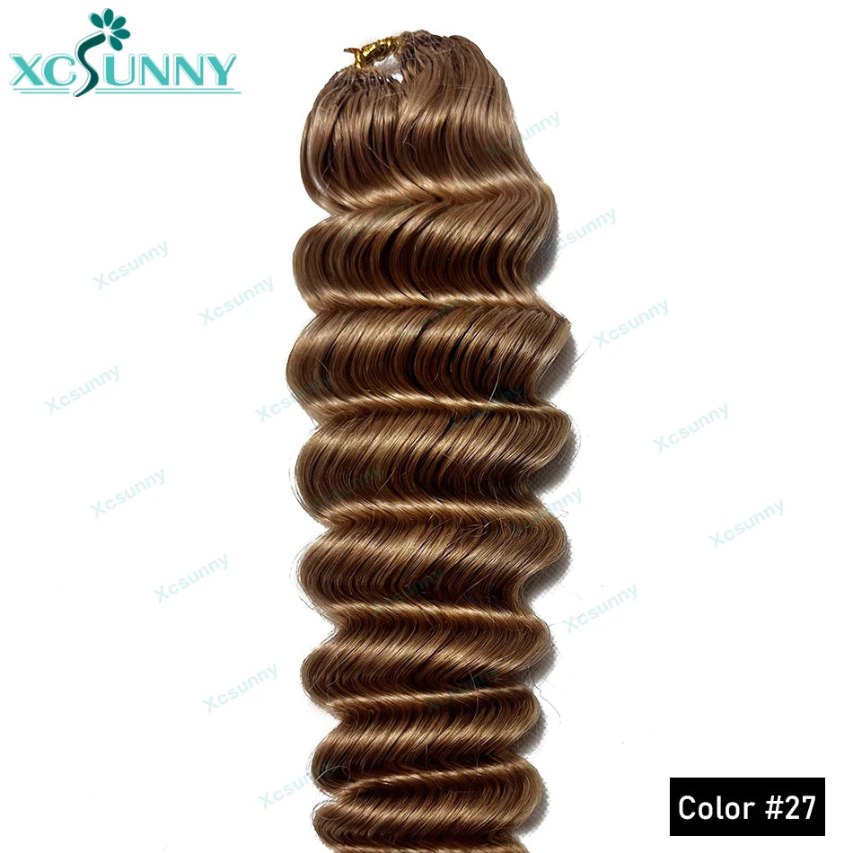 Loose Deep Wave Feather Crochet Human Hair Extensions Pre Separated Knotless Crochet Human Hair Giving Bundles No Leave Out