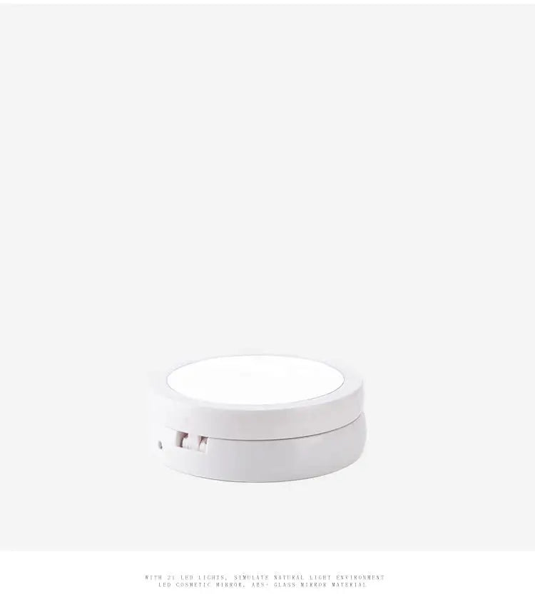 Dry Battery/USB Dual Purpose Double-Sided Mirror LED Makeup Mirror Portable Makeup Mirror Makeup Light With 10XMagnification